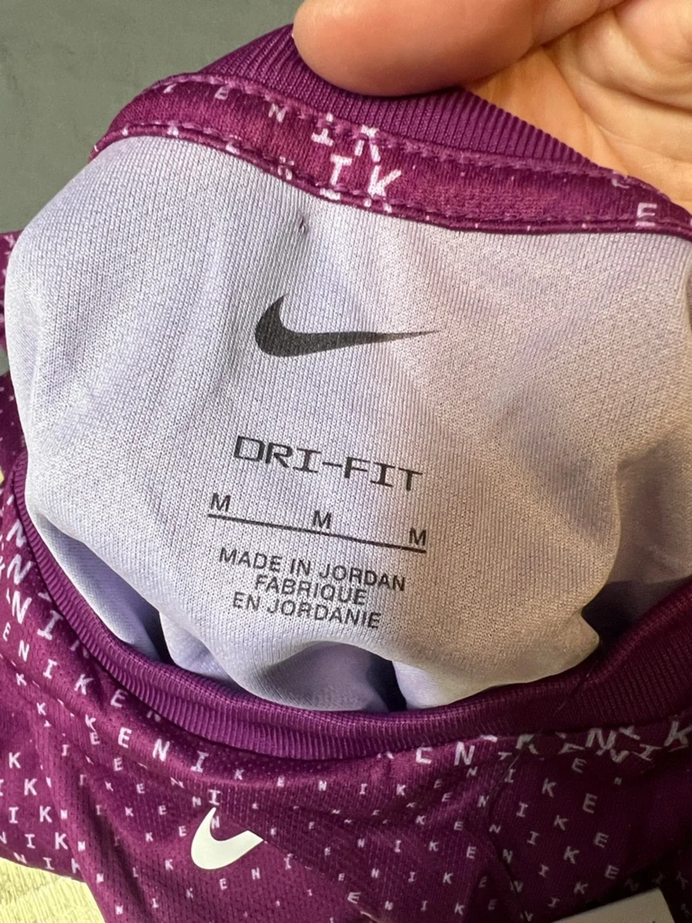 Nike Kids Purple Patterned Dri-FIT Short Sleeve Tee